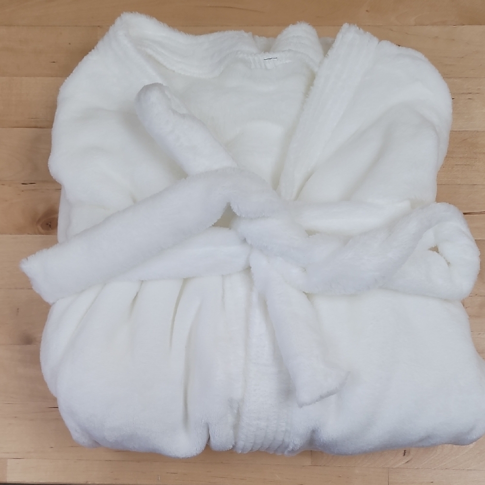 White Plush Bathrobe
